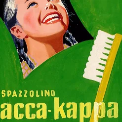 Acca Kappa Tooth Brush Vintage Medium Nylon Bristles White