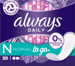 Always Daily Fresh Normal Wrapped Panty Liners 0% Fragrance