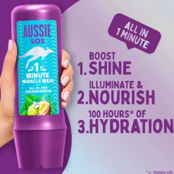 Aussie SOS 1 Minute Miracle All In One Colour Rescue Mask 250 ml