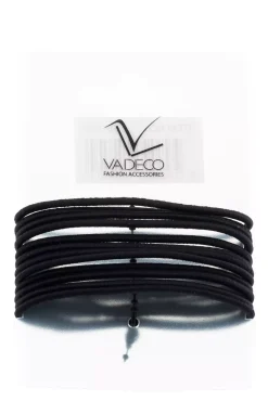 Avalea thin hair ties 12 pcs no metal 2mm black