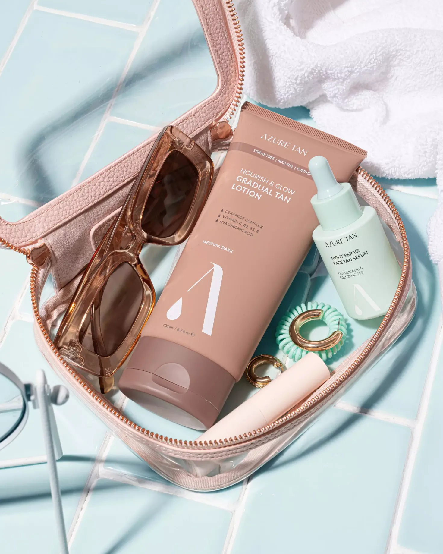 Azure Tan Nourish & Glow Gradual Tan Lotion Medium/ Dark