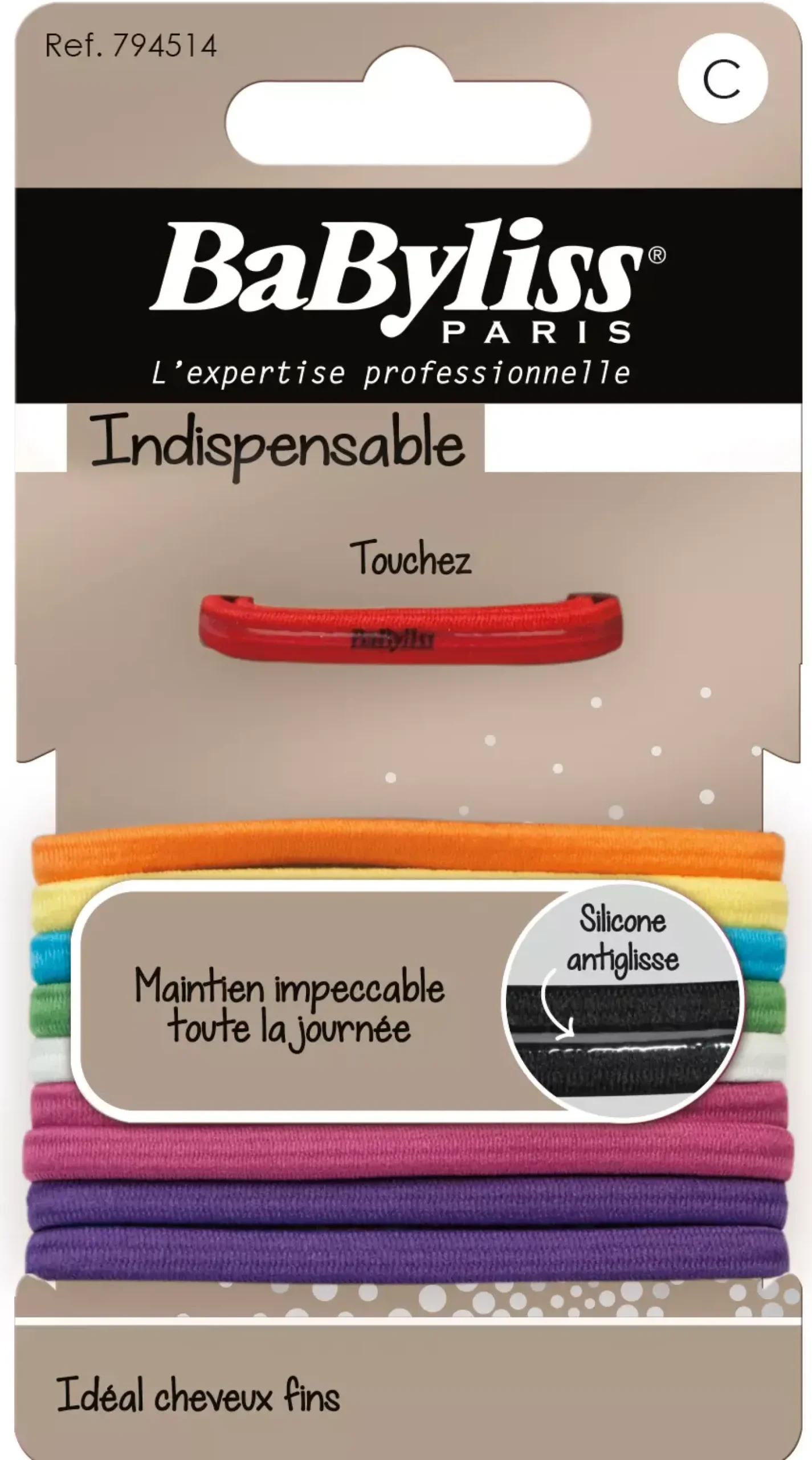 BaByliss Paris AccessoriesIndispensable 794514 Colour Elastics 1k anti-glid