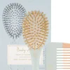 BACHCA Baby Kit Brush 100% boar small size + wooden comb Blue