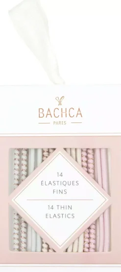 BACHCA Thin elastics x14 pastel-colored and lurex