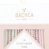 BACHCA Thin elastics x14 pastel-colored and lurex