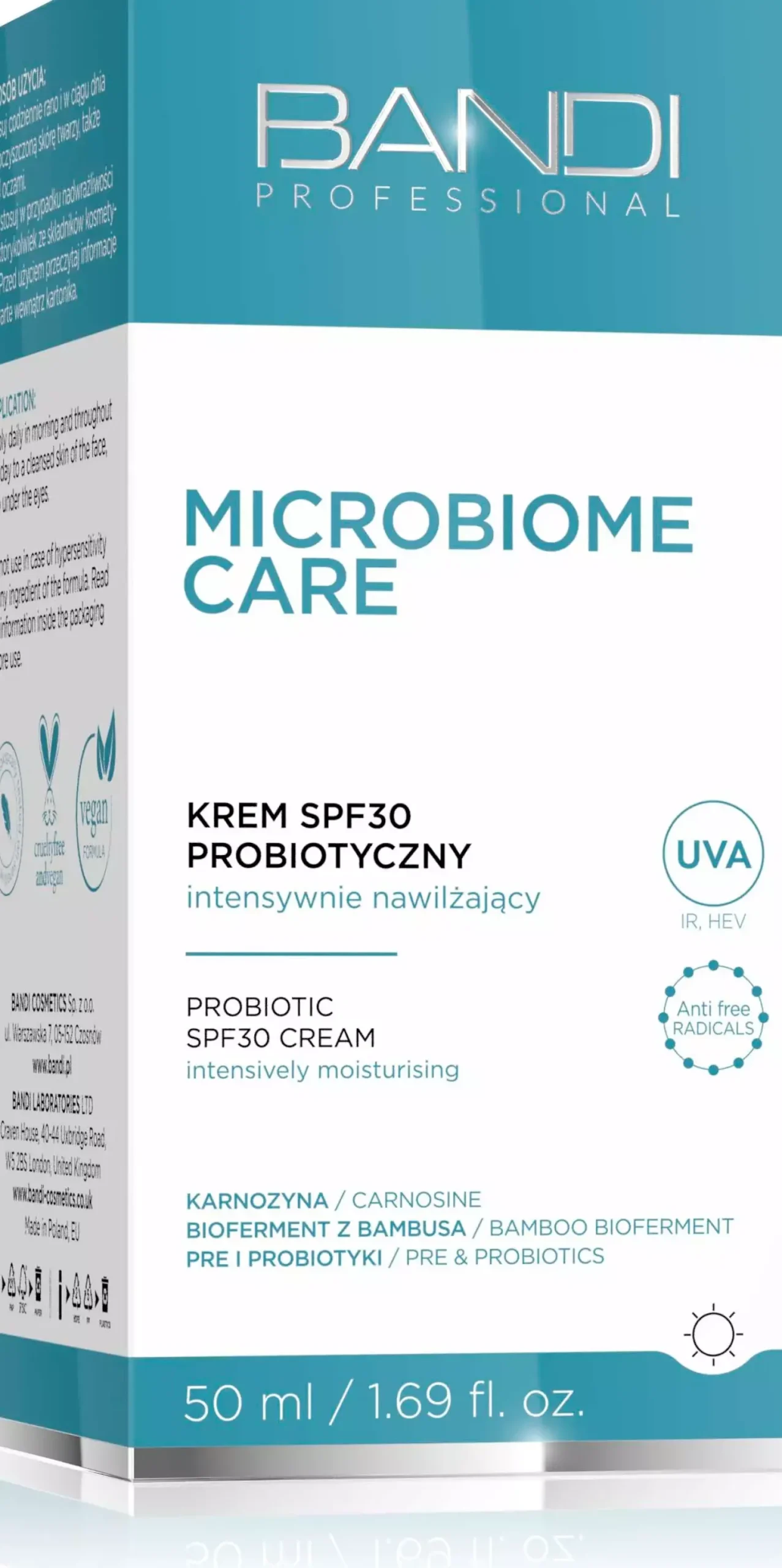 BandiMicrobiome Care Probiotic SPF30 Cream Intensively Moisturising 50 ml