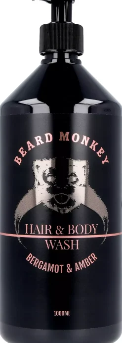 Beard Monkey Hair & body Bergamot & Amber 1000 ml
