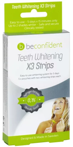 Beconfident Teeth Whitening X3 Strips, 5 days 10 strips