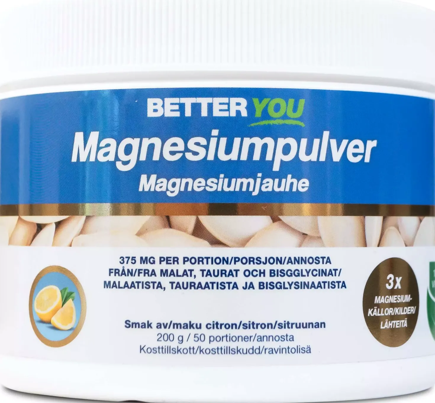 Better You Magnesiumpulver Citron 200 g