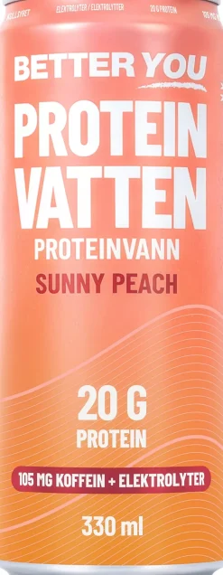 Better You Proteinvatten Sunny Peach Koffein+Elektro 330 ml