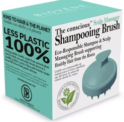 BiovèneThe conscious Scalp Massager, Mint Green Biodegradable Shampooing Brush