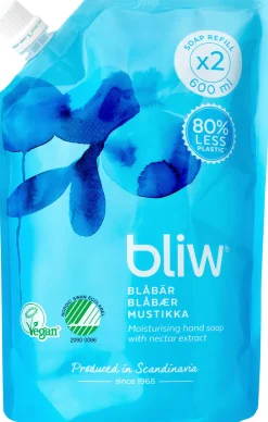 Bliw Blåbär Moisturising Soap Refill 600 ml