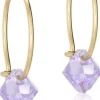 Blomdahl GT Ear Ring 14 mm, Bicone 6 mm Violet