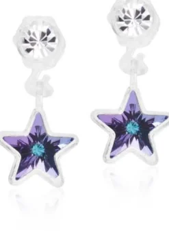 Blomdahl MP Pendant Star 4/6 mm, Crystal/lilac shimmer