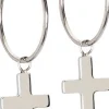 BlomdahlNatural Titanium Ear Ring 14 mm Penda Cross 11 mm