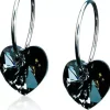 BlomdahlNatural Titanium 14 mm Heart Black diamond