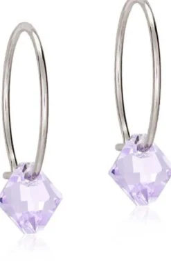 Blomdahl NT Ear Ring 14 mm, Bicone 6 mm Violet
