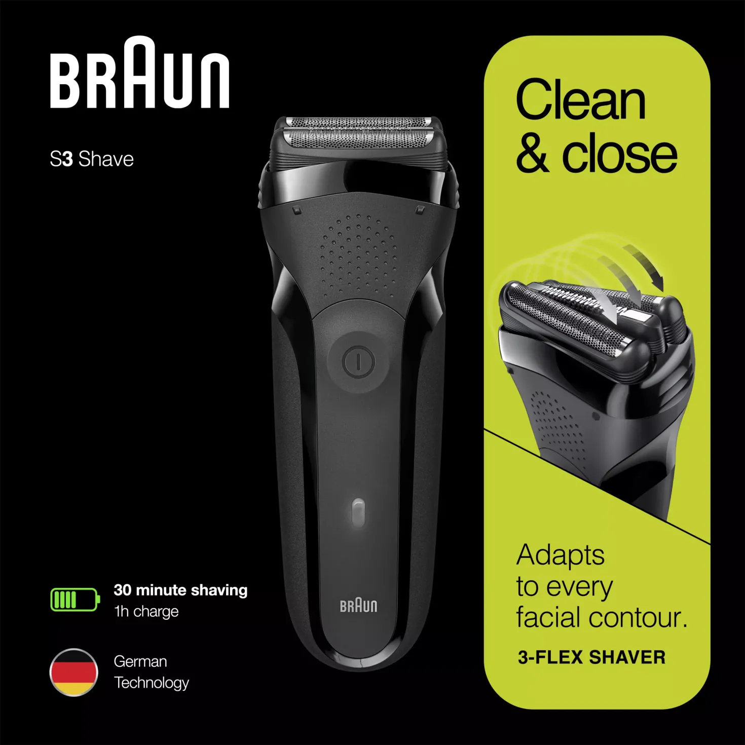 Braun Series 3 Shaver 300S Black