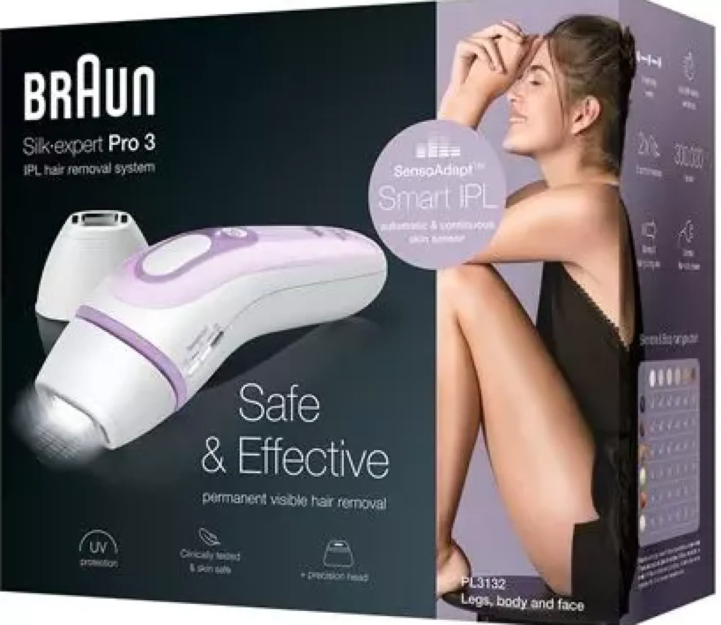 Braun Silk expert Pro 3 PL3132 Vit&Lila