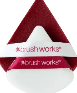 Brushworks Limited Edition Triangular Powder Puff Duo