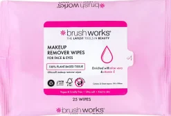 Brushworks Makeup Remover Wipes 25 Sheets