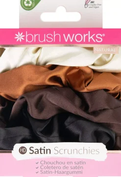 Brushworks Satin Scrunchies