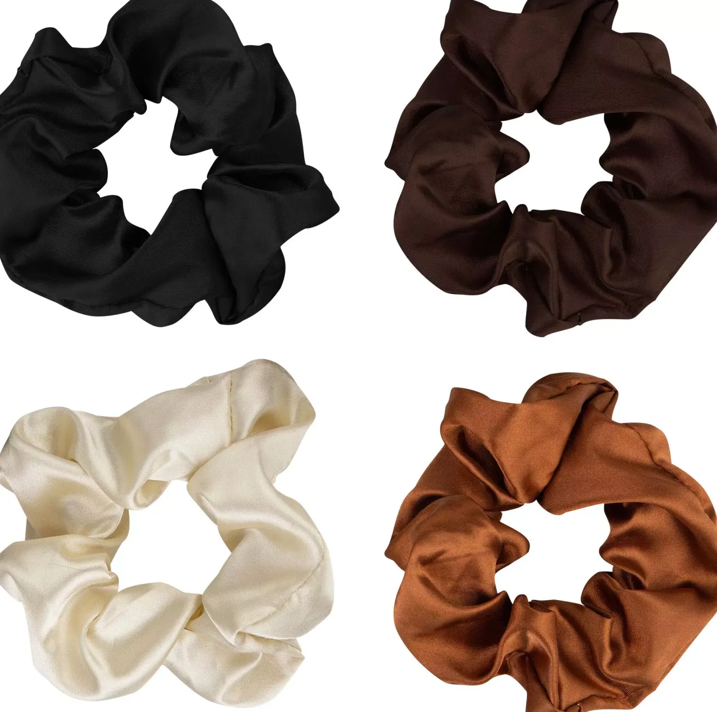 Brushworks Satin Scrunchies