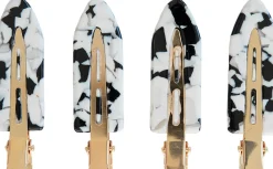 ByBarb 4-Set Of Make Up Clips Black and White