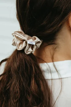 ByBarb Silk Hair Scrunchie Dark Grey