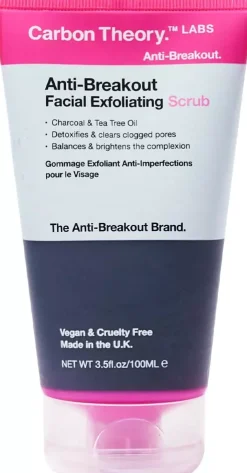 Carbon TheoryAnti Breakout Charcoal & Tea Tree Oil Breakout Control Facial Exfoliating Scrub 100 ml