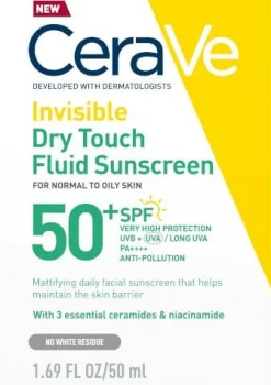 CeraVe Invisible Dry Touch Fluid Sunscreen SPF50+ 50 ml