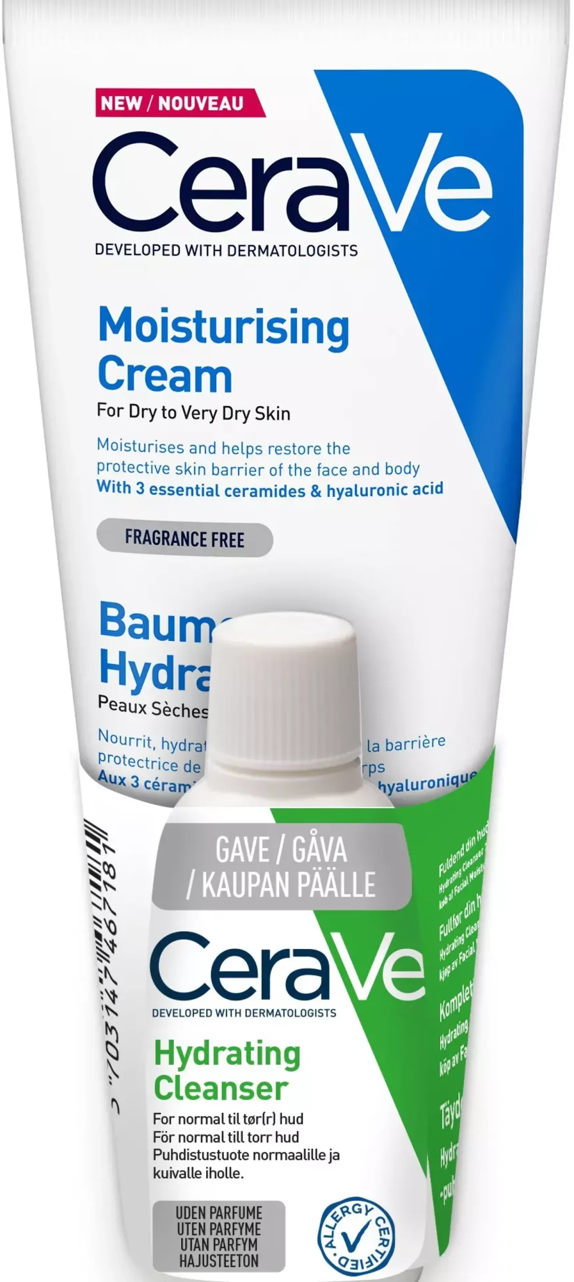 CeraVe Moisturising Cream + Hydrating Cleanser Bundle