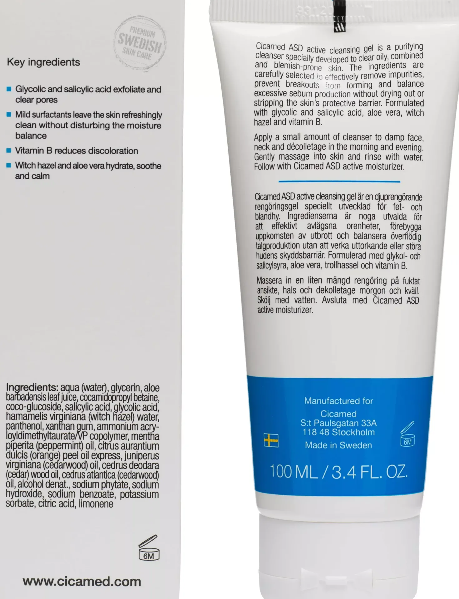 CicamedASD Clerar Skin ASD Active Cleanser Gel 100 ml