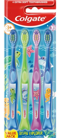 Colgate Toothbrush Kids Ocean Explorer 3+ 4-pack