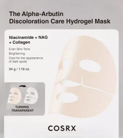 COSRX The Alpha-Arbutin Discoloration Care Hydrogel Mask 3 stk