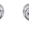 Dazzling Earring Silver Col, Studs As A Knot