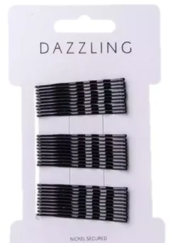 DazzlingHår 30-pack Bobbypins svarta