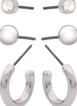 Dazzling J14 3 Pack Beads And Hoop Silver