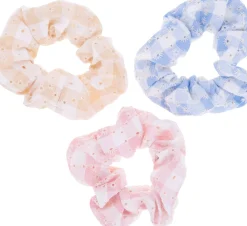 Dazzling Scrunchie 3-Pack Purple/Yellow/Green