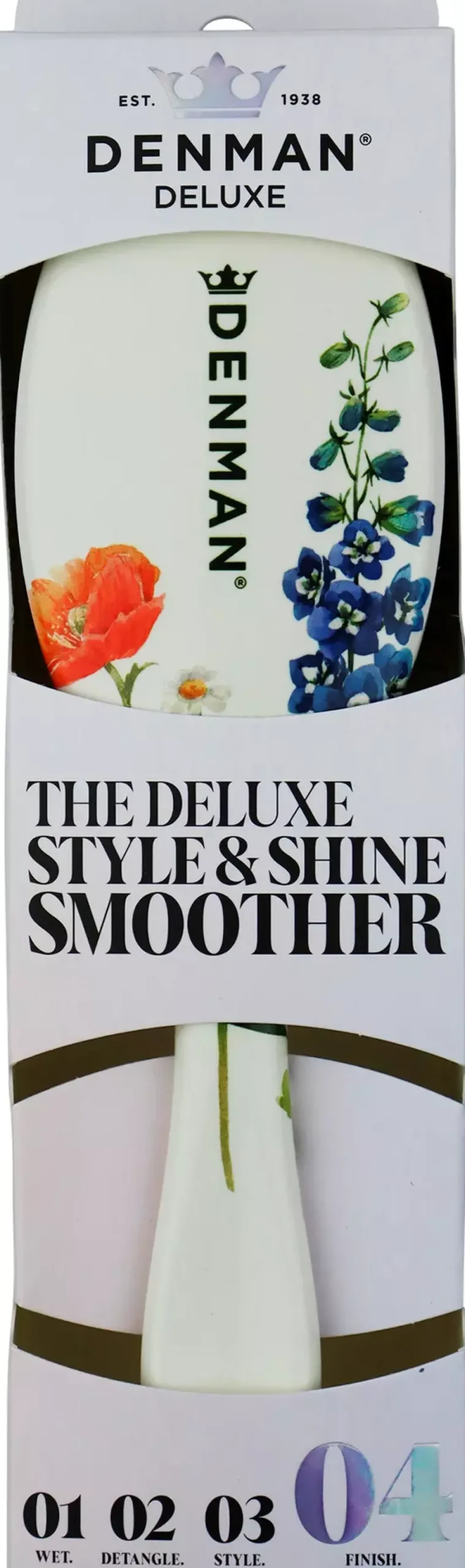 Denman Deluxe D81M Medium Style & Shine Brush Blue Belle Blue Belle