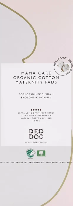 DeoDoc Maternity Pads With 100% Cotton 10 stk