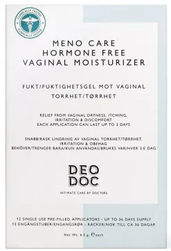 DeoDoc Meno Care Hormone Free Vaginal Moisturizer 12 stk
