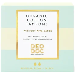 DeoDoc Organic Cotton Tampons Regular 2-pack