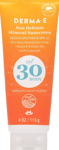 DERMA E Sun Defense Mineral Sunscreen Spf 30 Body