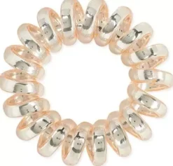 Dessata no-pulling hårsnoddar Glitter + metal rose gold