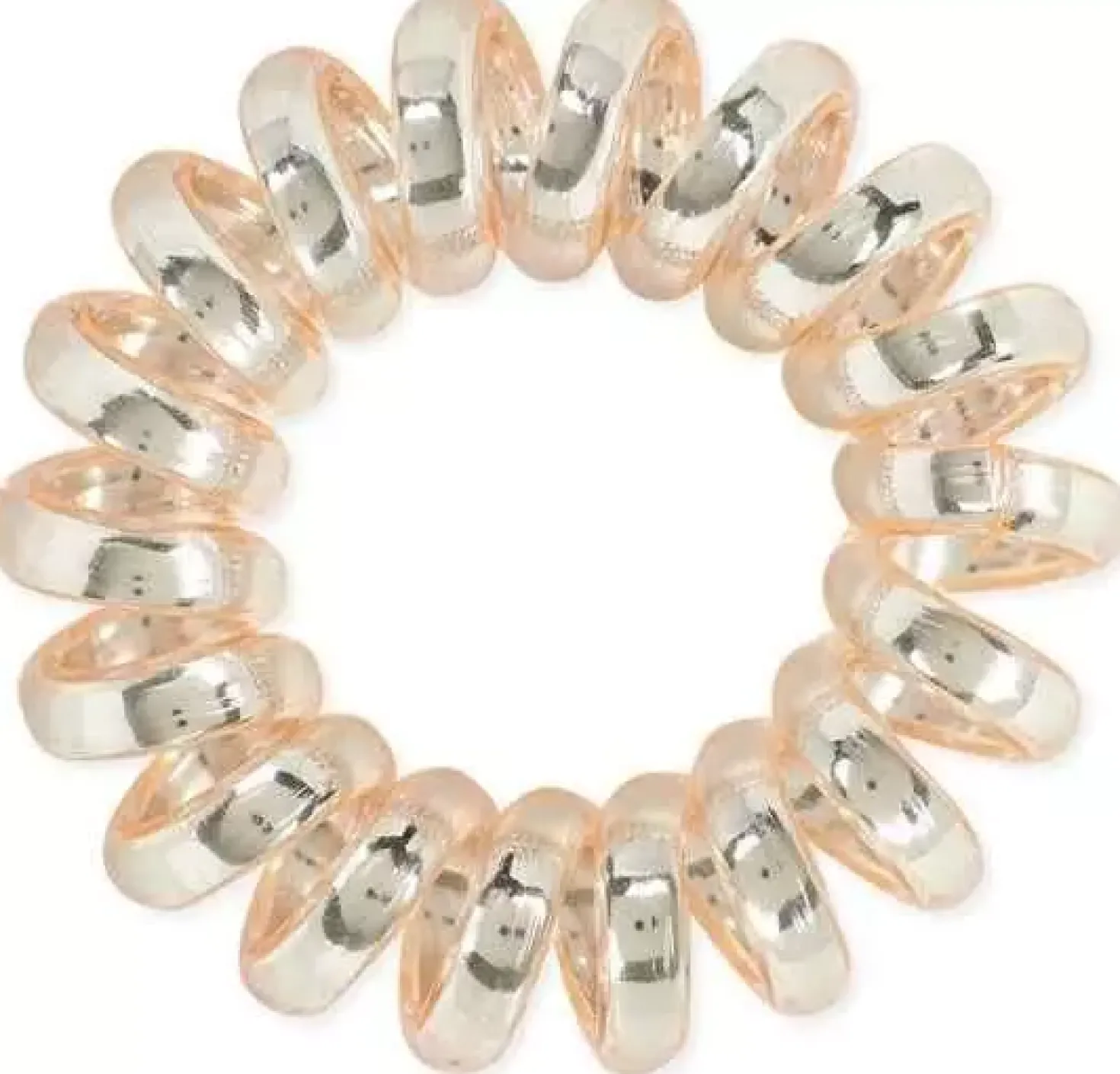 Dessata no-pulling hårsnoddar Glitter + metal rose gold