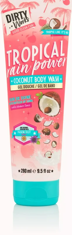 Dirty Works Tropical Rain Power Coconut Body Wash 280 ml