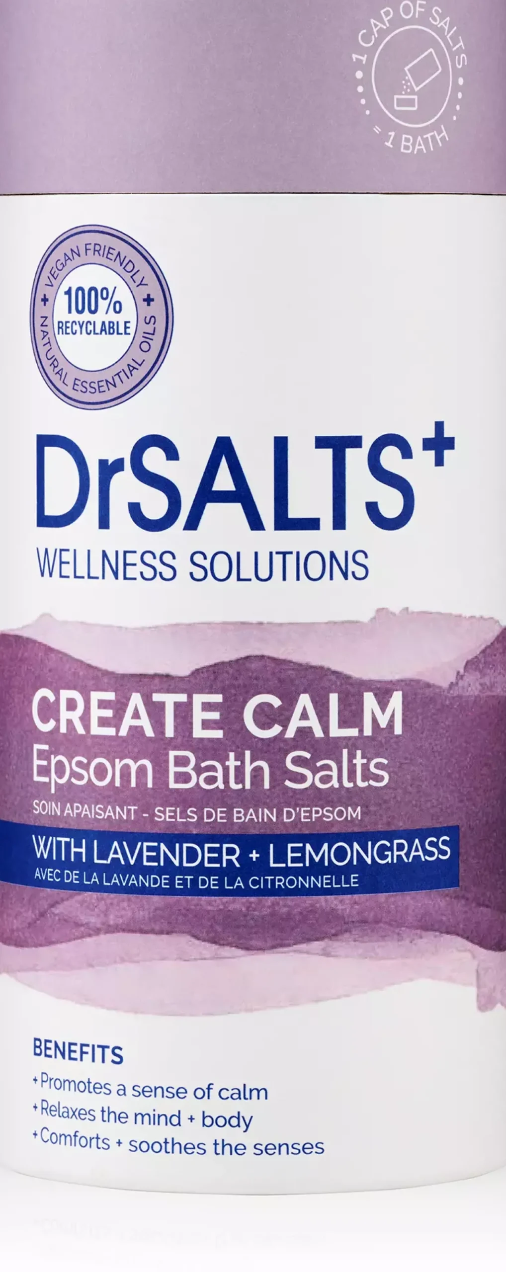 DrSALTS+ Create Calm Epsom Bath Salts 750 g