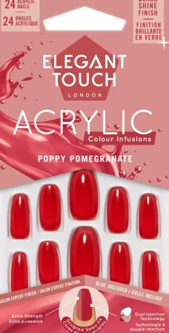 Elegant Touch Colour Acrylics Poppy Pomegranate