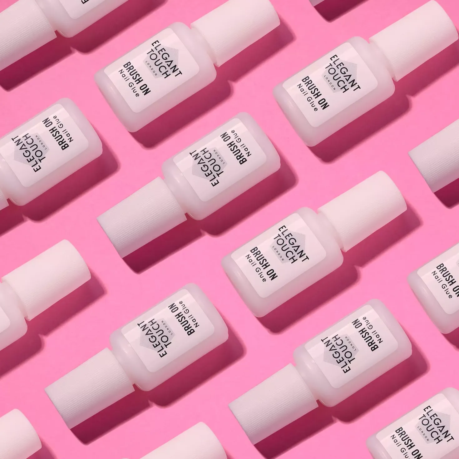 Elegant Touch Pink Brush On Nail Glue